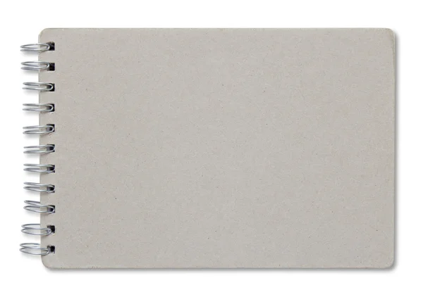Recycle notebook cover geïsoleerd op witte achtergrond Stockfoto