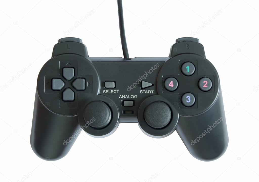 game controller isolated on white background with clipping path