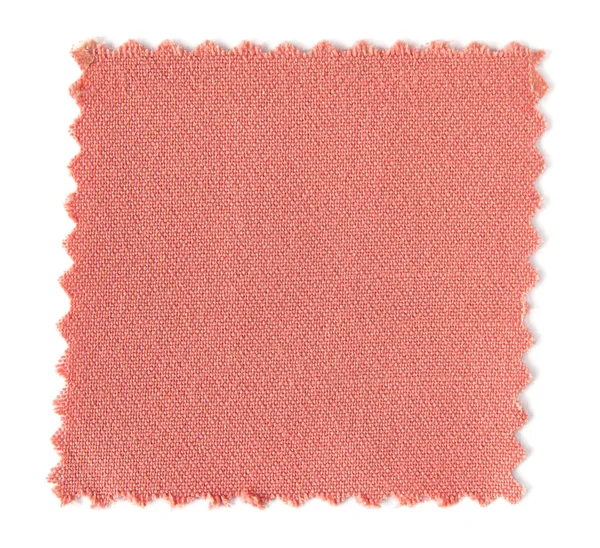 孤立的白色背景上的粉色织品色板样品 — 图库照片