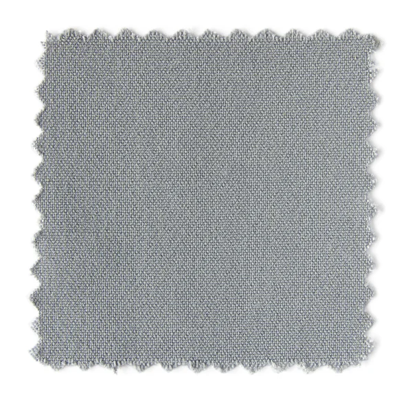 白い背景上に分離されて灰色の生地見本サンプル — ストック写真