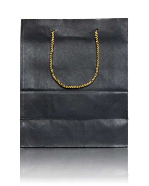 Black paper bag — Stock Photo, Image