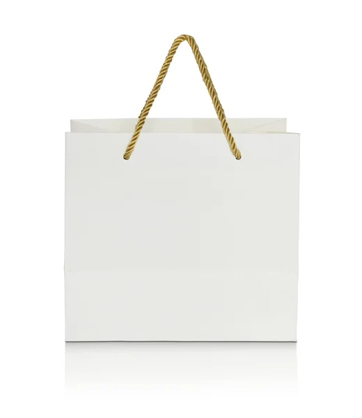 Carta shopping bag su sfondo bianco — Foto Stock