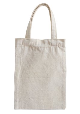 fabric bag isolated on white with clipping path clipart