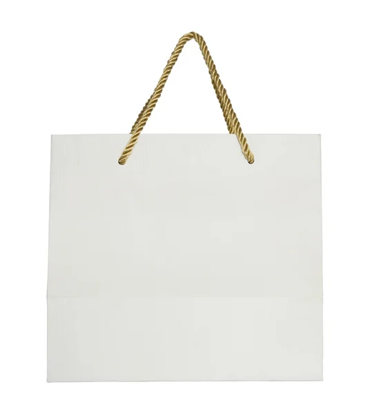 Paper shopping bag isolated on white with clipping path — Stock Photo, Image