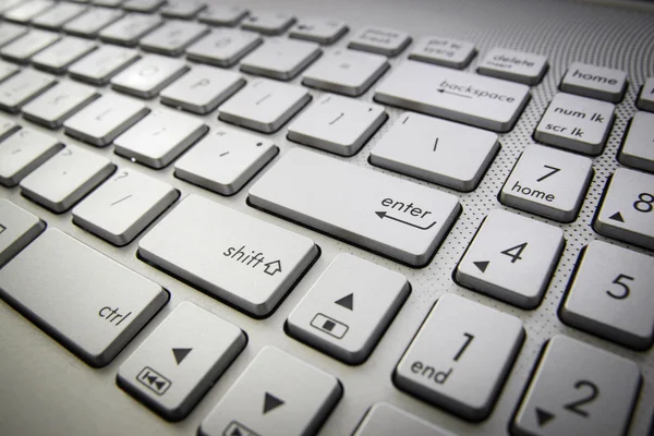 Computer keyboard with enter button — Stock Photo, Image