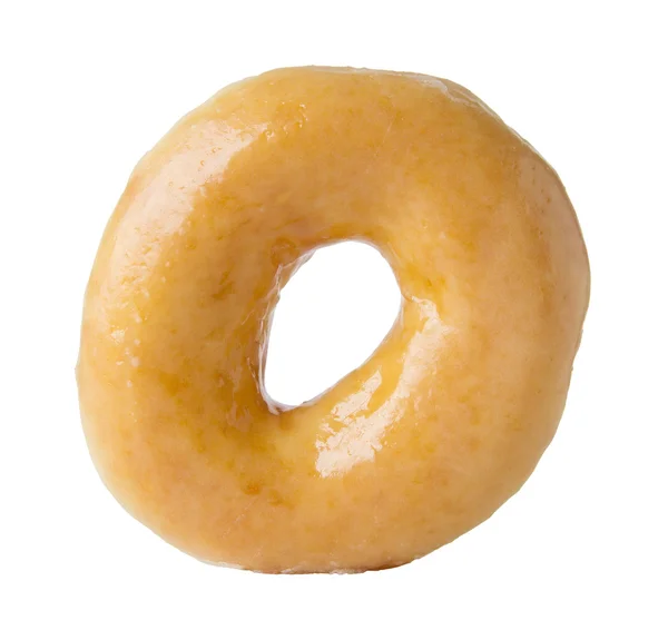 Donut acristalado aislado en blanco con camino de recorte —  Fotos de Stock
