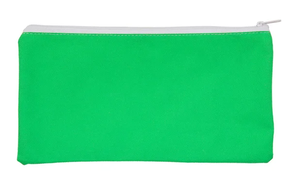 Green fabric bag isolated on white with clipping path — Stock Photo, Image