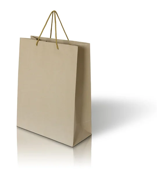 Brown paper bag on white background — Stock Photo, Image