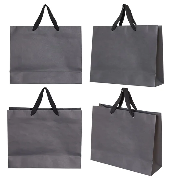 Gray paper bag set — Stock Photo, Image