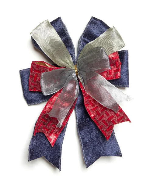 Gift ribbon bow isolerade på vit bakgrund — Stockfoto