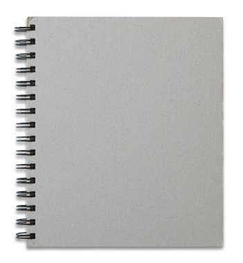 Beyaz arka plan üzerinde izole defter kapağı geri dönüşüm 