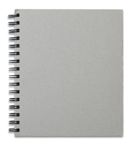 Recycle notebook cover geïsoleerd op witte achtergrond Rechtenvrije Stockafbeeldingen