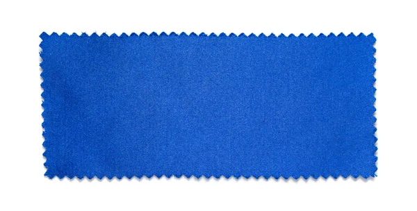 白い背景上に分離されて青い生地見本サンプル — ストック写真