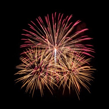 Fireworks uygulamasında karanlık gökyüzü arka plan