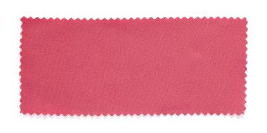 Beyaz arka plan üzerinde izole pembe kumaş renk örneği örnekleri