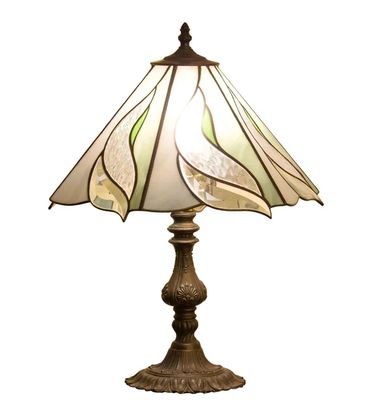 Настольная лампа на белом фоне с траекторией обрезки — стоковое фото