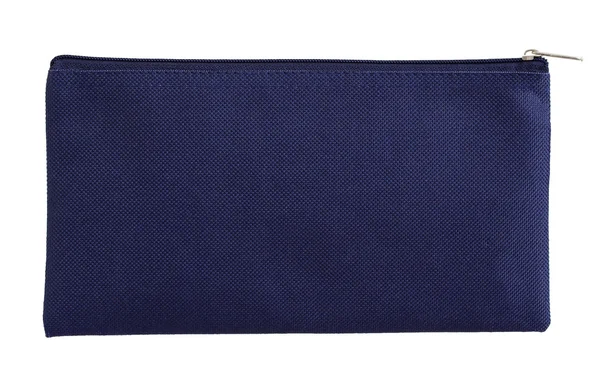 Bolsa de lona azul aislada en blanco con camino de recorte —  Fotos de Stock