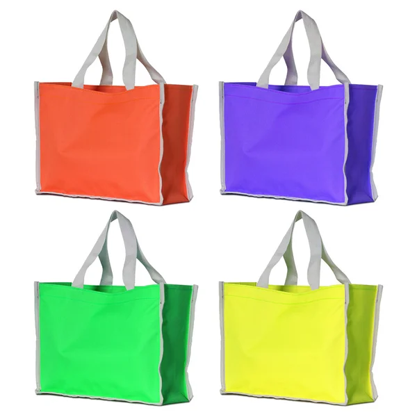 Set of colorful shopping bag isolated on white with clipping pat — Stock Photo, Image