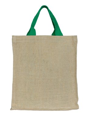 eco fabric bag isolated on white with clipping path clipart