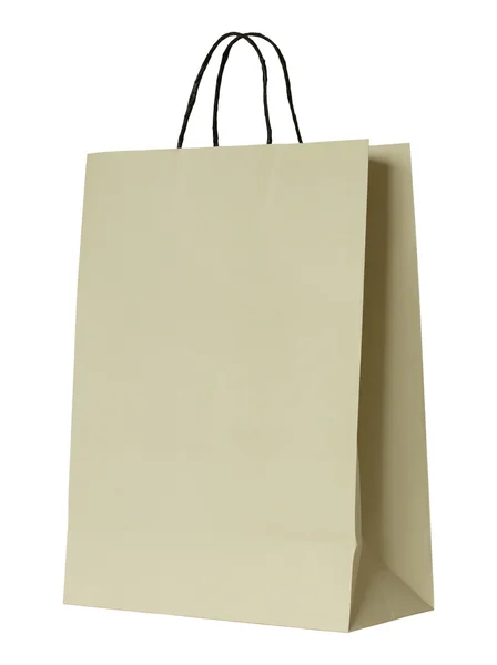 Bolsa de papel marrón aislada en blanco con camino de recorte —  Fotos de Stock