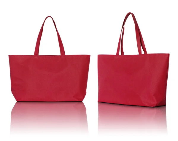 Red shopping bag on white background — Stock Photo, Image