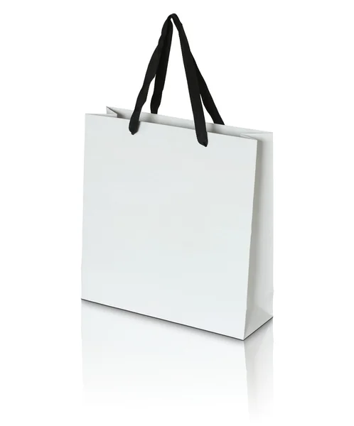 Bolsa de papel blanco —  Fotos de Stock