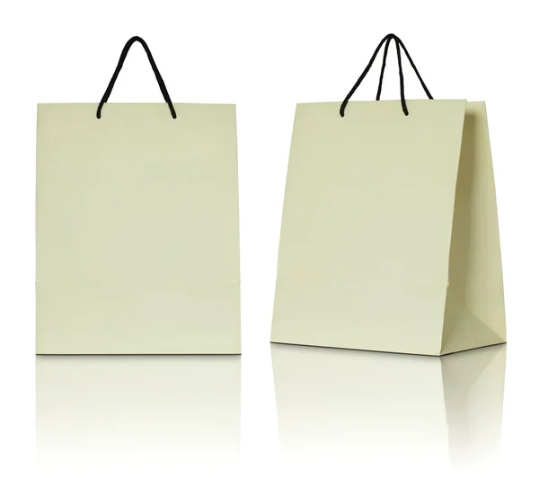 Carta shopping bag su sfondo bianco — Foto Stock