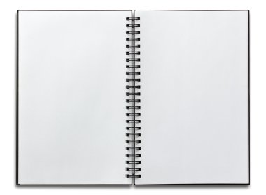 açık beyaz izole spiral defter