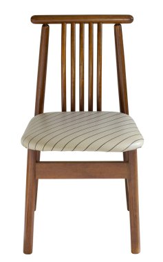 Tahta sandalye beyazda izole edilmiş