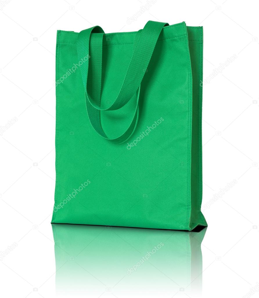 green shopping fabric bag