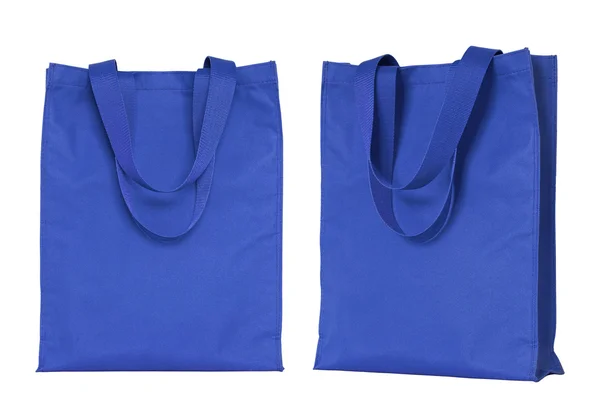 Bolsa de compras azul aislada en blanco — Foto de Stock