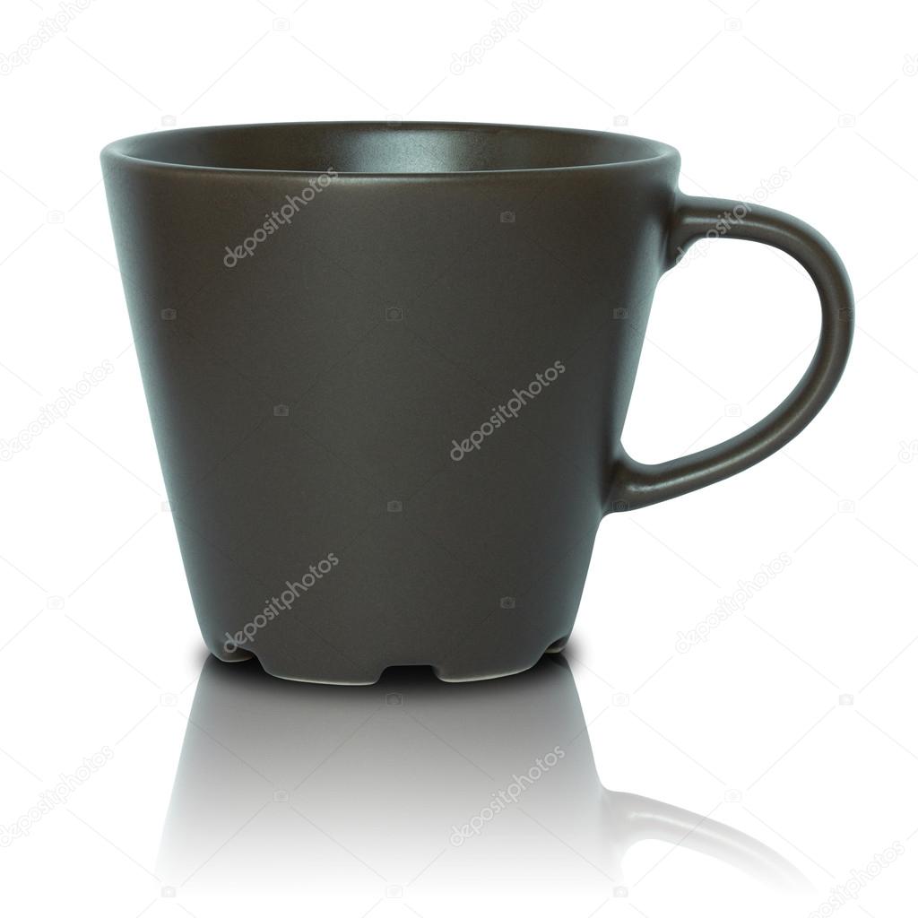 empty cup isolated on white background
