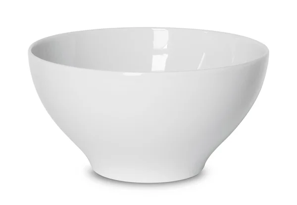 Empty white bowl isolated on white — Stock Photo, Image