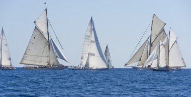 oude zeilboot tijdens een regatta op de klassieke yac panerai