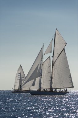 oude zeilboot tijdens een regatta op de klassieke yac panerai