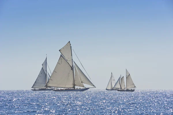 Altes segelboot während einer regatta auf dem panerai classic yac — Stockfoto