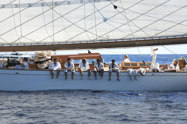 Oude zeilboot tijdens een regatta op de klassieke yac panerai — Stockfoto