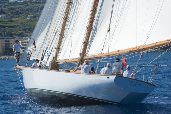 Antica barca a vela durante una regata al Panerai Classic Yac — Foto Stock