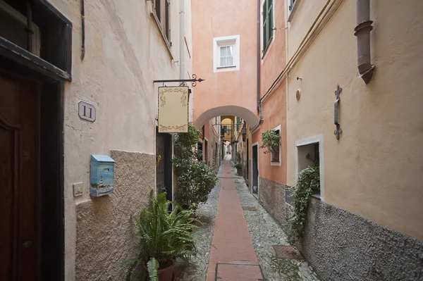 Middeleeuws Italiaans dorp, Cervo, Ligurië, Italië — Stockfoto