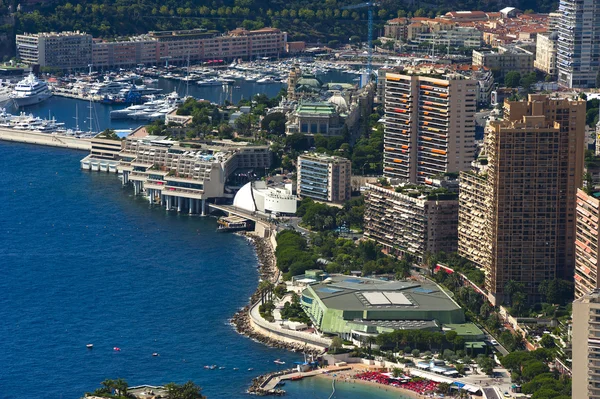 The rock the city of principaute of monaco and monte carlo in th — Stock Photo, Image