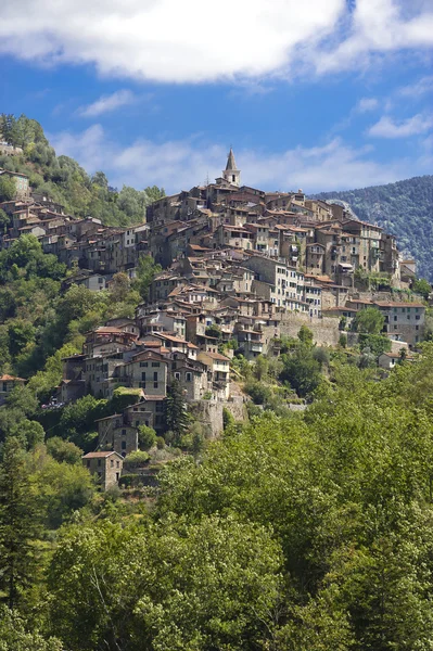 Piękna wieś Apricale, w pobliżu Sanremo, Liguria, Włochy — Zdjęcie stockowe