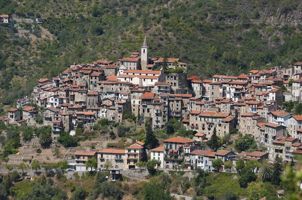 Apricale 美丽村庄附近圣雷莫，利古里亚，意大利 — 图库照片