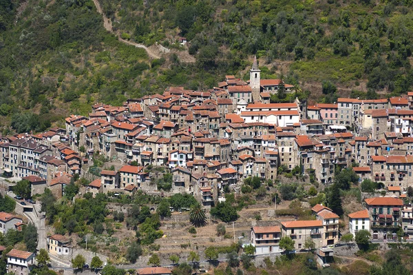 Piękna wieś Apricale, w pobliżu Sanremo, Liguria, Włochy — Zdjęcie stockowe