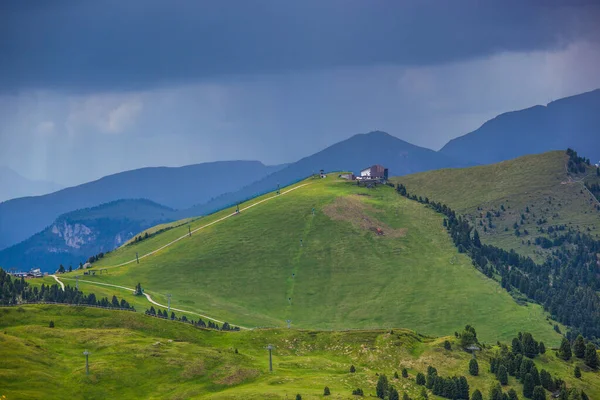 Landskap Skog Trentino Med Dolomiti Berg — Stockfoto