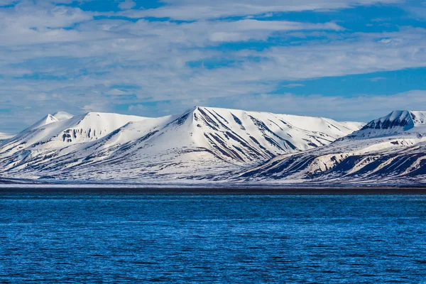 Paisagem Norway Gelo Natureza Geleira Montanhas Spitsbergen Longyearbyen Svalbard Oceano — Fotografia de Stock