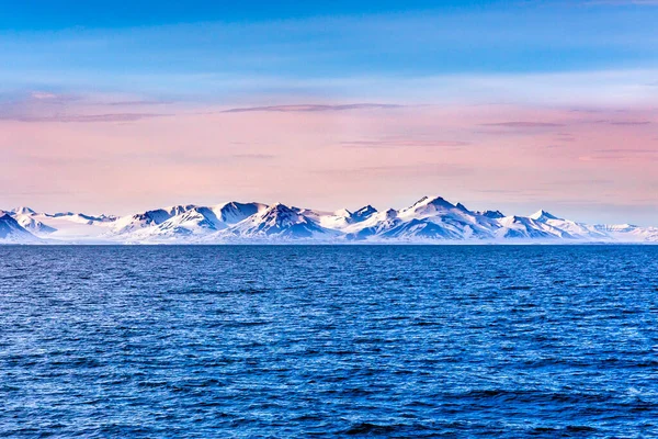 norway landscape ice nature of the glacier mountains of Spitsbergen Longyearbyen Svalbard arctic ocean winter polar day sunset sky