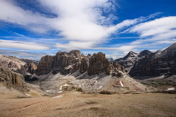 Bosque Paisaje Trentino Con Dolomiti Montaña — Foto de Stock