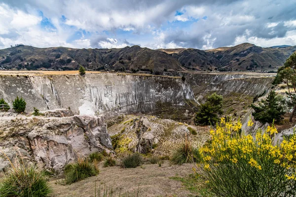 Mångsidig Centralt Landskap Med Berg Dalar Och Raviner Sydamerika Ecuador — Stockfoto