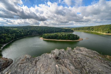 Çek Cumhuriyeti bölgesinin güzel yeşil manzarası Vysocina