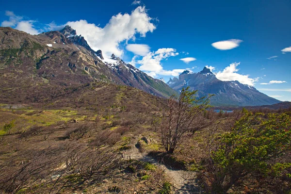 Torres Del Paine Nationalpark Chile Som Förklarades Vara Ett Biosfärområde — Stockfoto